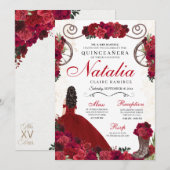 Red Ranchero Princess Quinceanera Kaart (Voorkant / Achterkant)