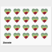 Red Ranunculus Blossom Hart Sticker (Vel)
