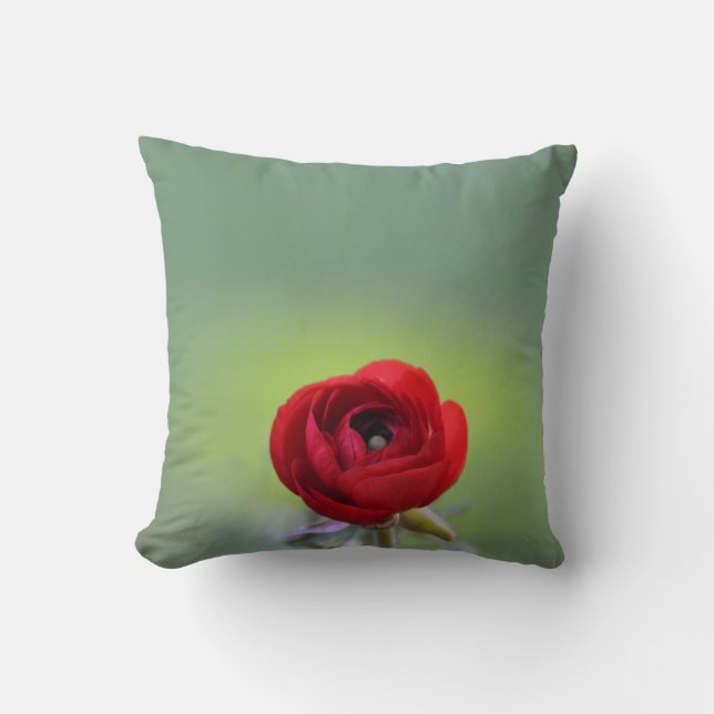 Red Ranunculus Blossom Sierkussen (Voorkant)