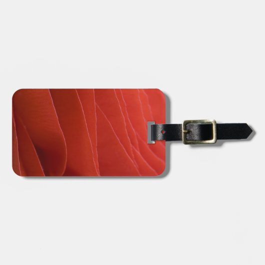 Red Ranunculus Flower Petals Bagagelabel (Voorkant horizontaal)