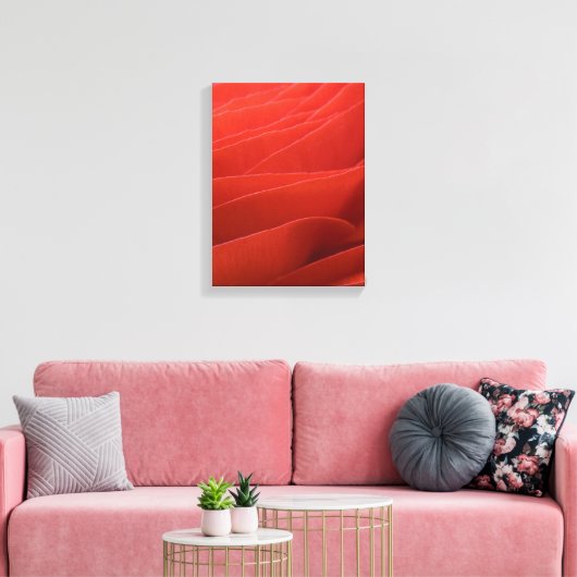 Red Ranunculus Flower Petals Canvas Afdruk (Insitu (Woonkamer))