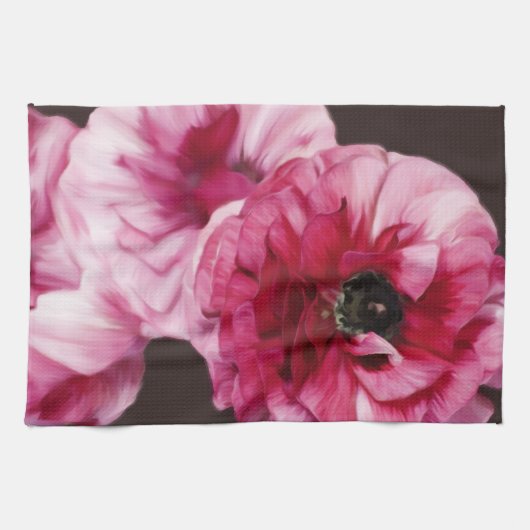 Red Ranunculus Theedoek (Horizontaal)