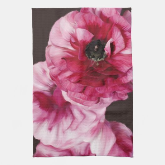 Red Ranunculus Theedoek (Verticaal)