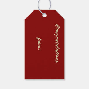 Red Raspberry Gefeliciteerd Cadeau Label Cadeaulabel
