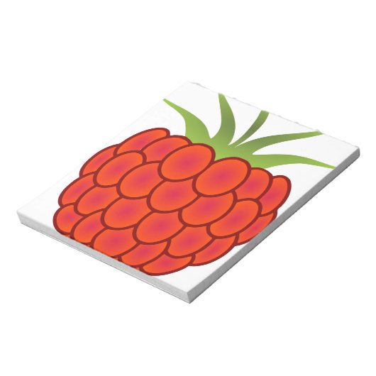 Red Raspberry Line Art Notitieblok (Linkerzijde)