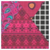 Red Raspberry Patchwork Stof (Close Up)