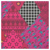 Red Raspberry Patchwork Stof (Swatch)