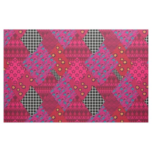 Red Raspberry Patchwork Stof (Fat Quarter)