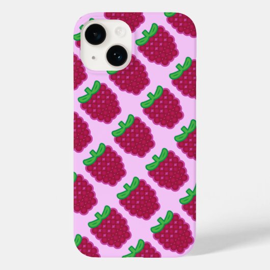 Red Raspberry Pattern iPhone 6/6s Hoesje (Achterkant)