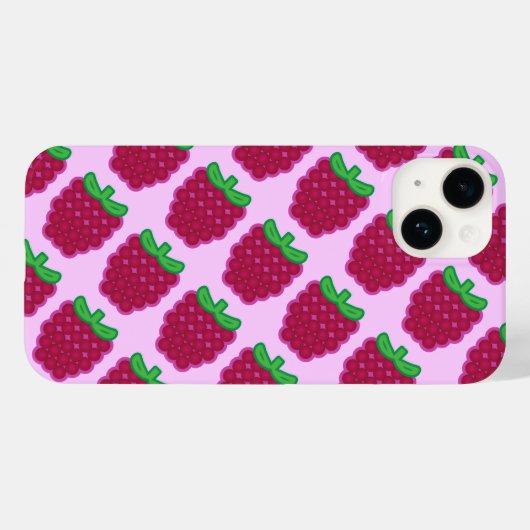 Red Raspberry Pattern iPhone 6/6s Hoesje (Achterkant (horizontaal))