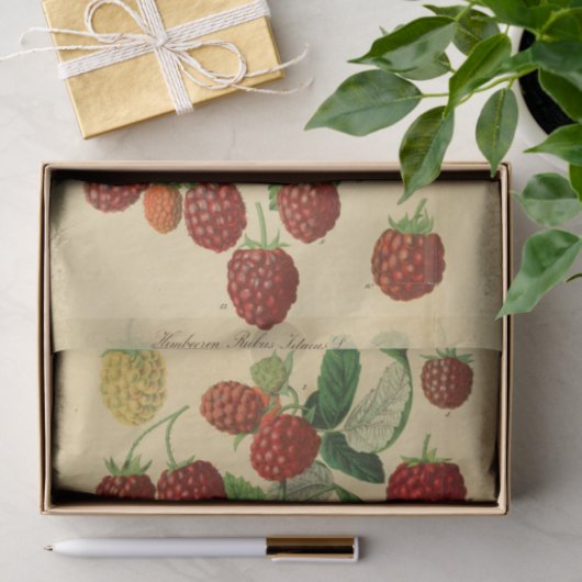 Red Raspberry Script Ephemera Decoupage Tissuepapier (Geschenk)