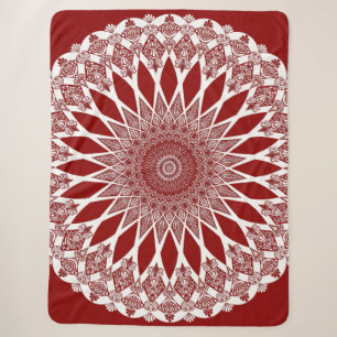 Red Raspberry Tristyns Mandala Sherpa Deken