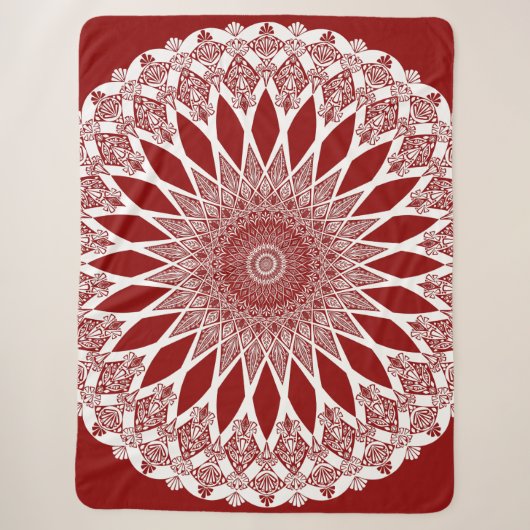 Red Raspberry Tristyns Mandala Sherpa Deken (Voorkant)