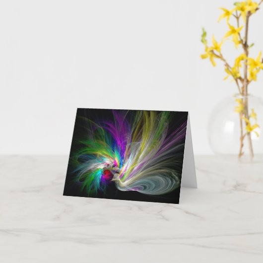 Red Raspberry White Dove Blank Card Kaart (Gele Bloem)