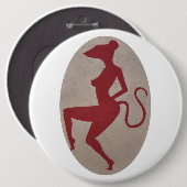 Red Rat Pin Ronde Button 6,0 Cm (Voorkant /achterkant)