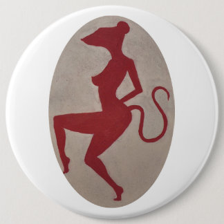 Red Rat Pin Ronde Button 6,0 Cm