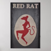 Red Rat Pub Sign Poster (Voorkant)