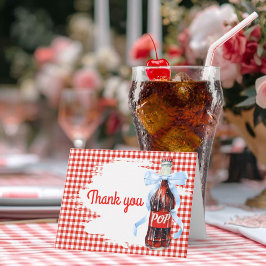 Red Ready to Pop Baby Shower Thank you Bedankkaart