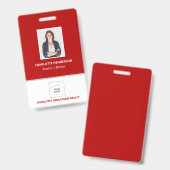 Red Real Estate Agent Photo Logo Badge (Front & Back)