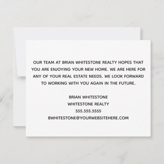 Red Real Estate Company Custom Home Jubileum Kaart (Achterkant)