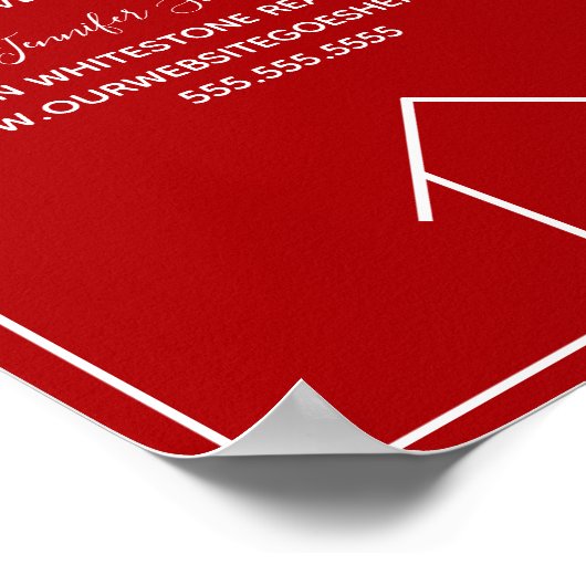 Red Real Estate Company Custom Open House Poster (Hoek)