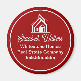 Red Real Estate Company Customized Realtor Magneet