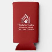 Red Real Estate Company Customized Realtor Seltzer Blikjeskoeler (Achterkant)