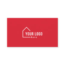 Red Real Estate Logo Foto QR Code Visitekaartje