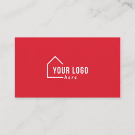 Red Real Estate Logo Foto QR Code Visitekaartje