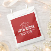 Red Real Estate Open House Goodie Favor Bag Bedankzakje (Geknipt)