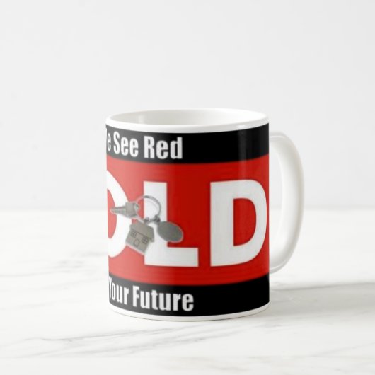 Red Real Estate Sold Sign Coffee Cup Mok (Voorkant rechts)