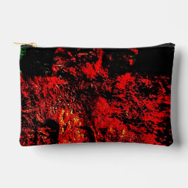 Red recycled Cut Sew Bag,Dark abstract texture Etui