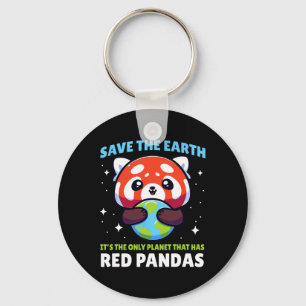 Red Red Panda Design - Funny Animal Earth D Sleutelhanger