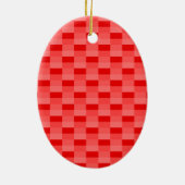 Red Red Red in Color Blocks Keramisch Ornament (Achterkant)