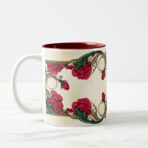 Red Red Rose Floral Mok