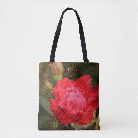 Red, Red Rose voor moeder Tote Bag (Voorkant)