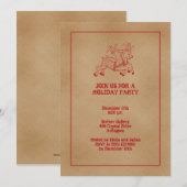 Red Redeers-feestdag Kaart (Voorkant / Achterkant)