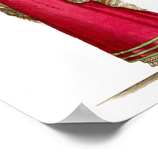 Red Regency gaat Antiek Franse Mode Tekening Poster (Hoek)