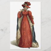 Red Regency Lady Briefpapier (Voorkant)