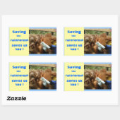 Red regenwoud en Schattigee Baby orang-oetans Rechthoekige Sticker (Vel)