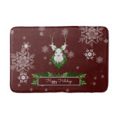 Red Reindeer Bath Mat (Voorkant)