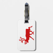 Red Reindeer/Cariou Silhouette Bagagelabel (Achterkant verticaal)