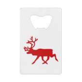 Red Reindeer/Cariou Silhouette Creditkaart Flessenopener (Voorkant)