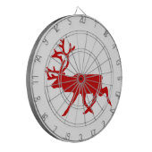 Red Reindeer/Cariou Silhouette Dartbord (Voorkant Links)