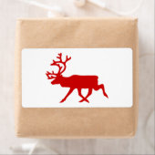 Red Reindeer/Cariou Silhouette Etiket (Insitu)