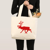 Red Reindeer/Cariou Silhouette Grote Tote Bag (Voorkant (product))