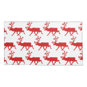 Red Reindeer/Cariou Silhouette Kussensloop (Achterkant-Links)