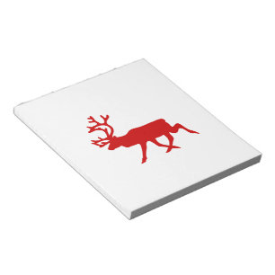 Red Reindeer/Cariou Silhouette Notitieblok
