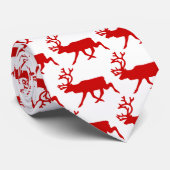 Red Reindeer/Cariou Silhouette Stropdas (Opgerold)