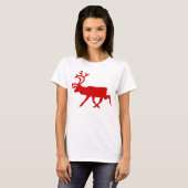 Red Reindeer/Cariou Silhouette T-shirt (Voorkant volledig)